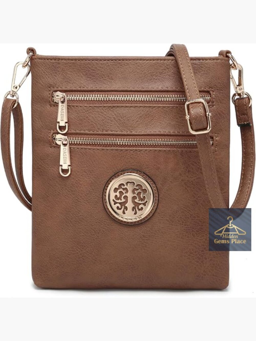 Small Crossbody Bag Lightweight Shoulder Purse Multi Zipper Phone Handbag